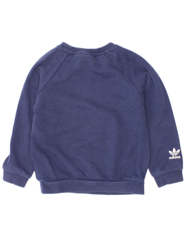 Adidas Băieți Pulover Grafic Pulover 3-4 Ani Bleumarin Bumbac