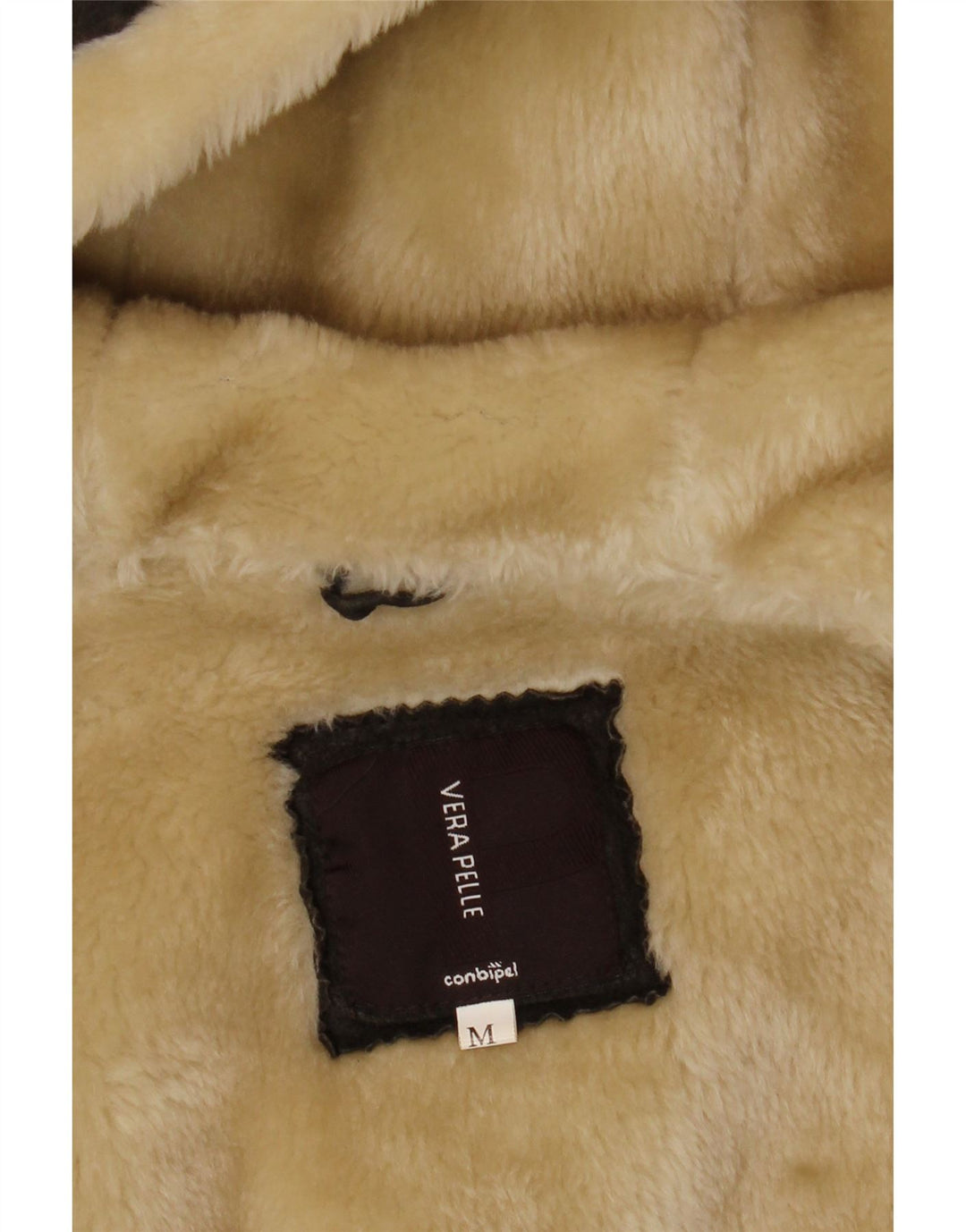 Jachetă din shearling cu glugă pentru femei Conbipel UK 14 Medium Grey Piele