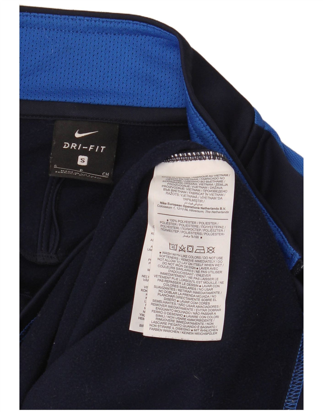 Top de trening NIKE Dri Fit Pullover pentru bărbați, mic, albastru bleumarin