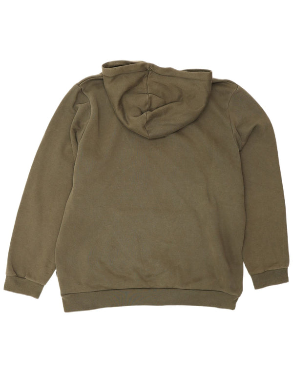 Pulover pentru bărbați Puma Graphic Hoodie Jumper mare Kaki Bumbac