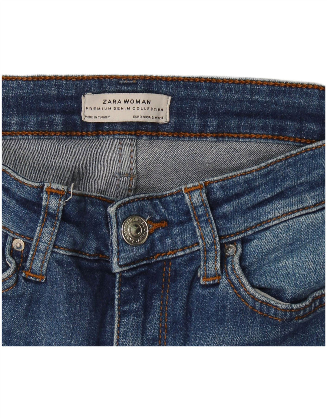 Blugi evazați pentru femei Zara EU 34 2XS L24 L31 Albastru