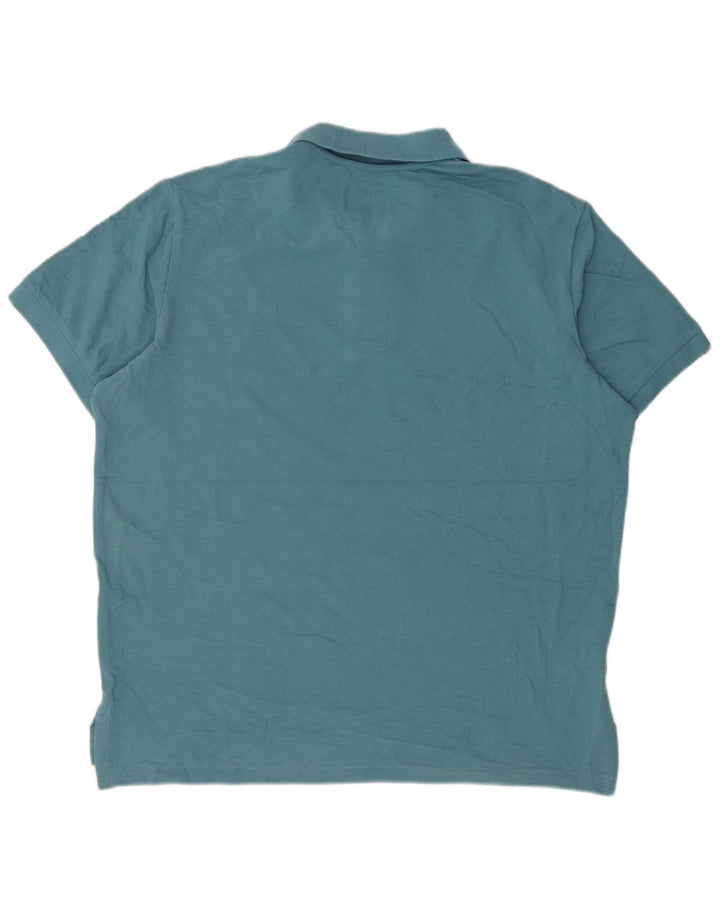 Cămașă polo Eddie Bauer pentru bărbați, mare, albastru, bumbac