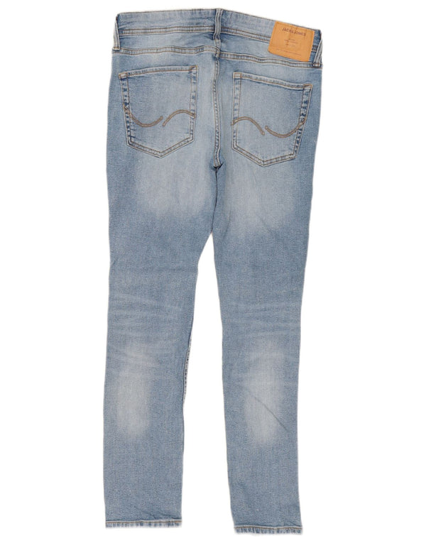 Jack & Jones Blugi Skinny Liam Distressed pentru bărbați W32 L30 Bumbac albastru