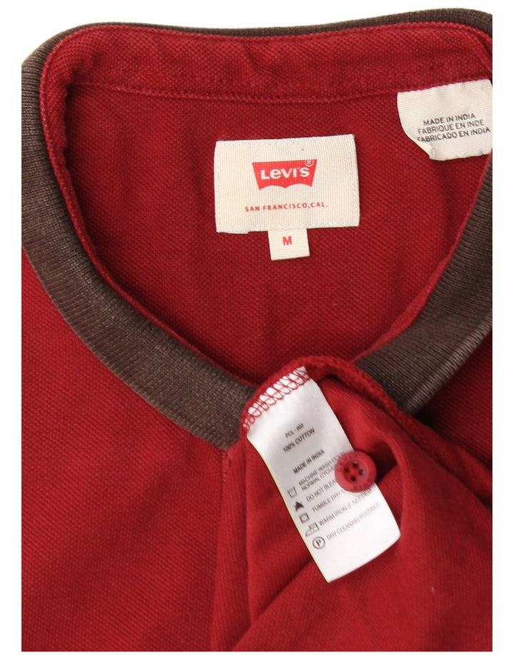 Tricou polo Levi's pentru bărbați, bumbac color bloc, roșu mediu
