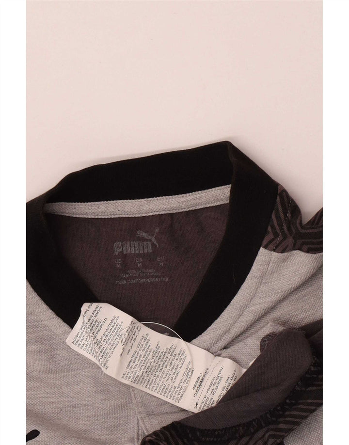 Tricou grafic Puma pentru bărbați Top, gri mediu, bumbac color bloc