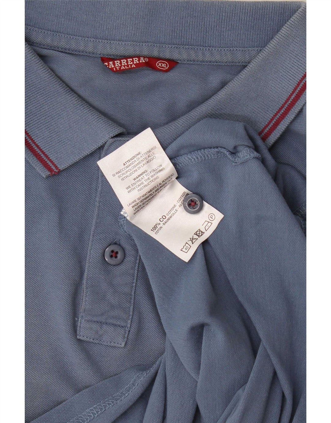 Cămașă polo Carrera pentru bărbați 2XL, bumbac cu dungi albastre