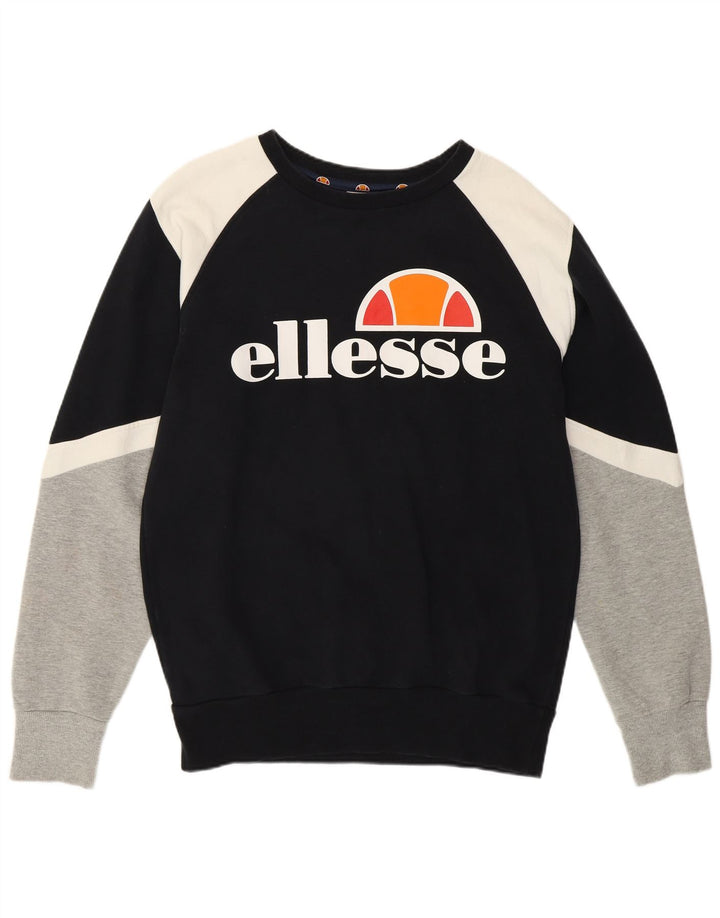 Pulover cu grafic pentru femei Ellesse UK 10, negru, color block