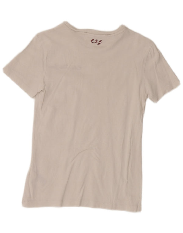 Tricou pentru femei Calvin Klein Jeans Top UK 8 Small Bumbac alb