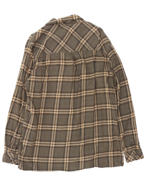 Cămașă de flanel pentru bărbați Jack Wolfskin XL, bumbac cu carouri gri