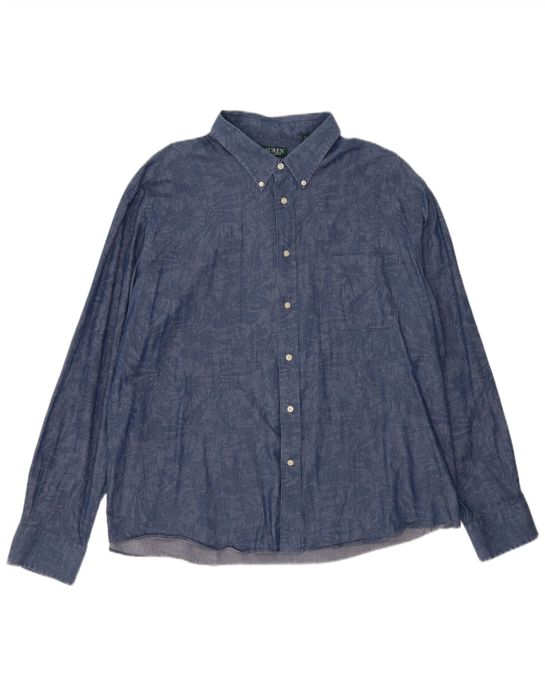 Cămașă pentru bărbați Ralph Lauren, cu formă regulată, 2XL, albastru marin, elastan floral
