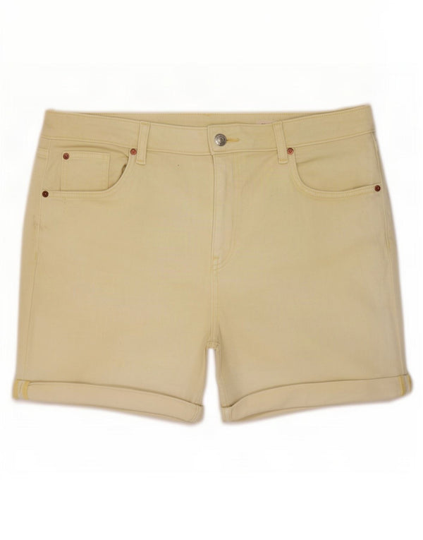 Marks & Spencer Pantaloni scurți din blugi pentru femei Boyfriend UK 16 Large W36 Yellow Bumbac