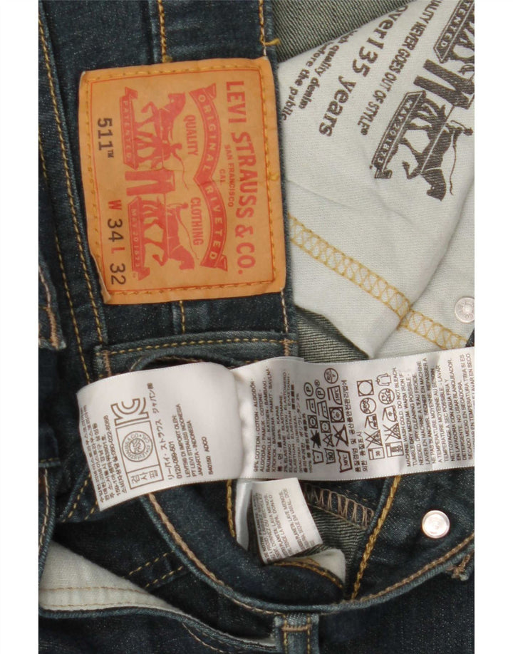 Blugi Levi's 511 Slim pentru bărbați W34 L32 Bumbac albastru