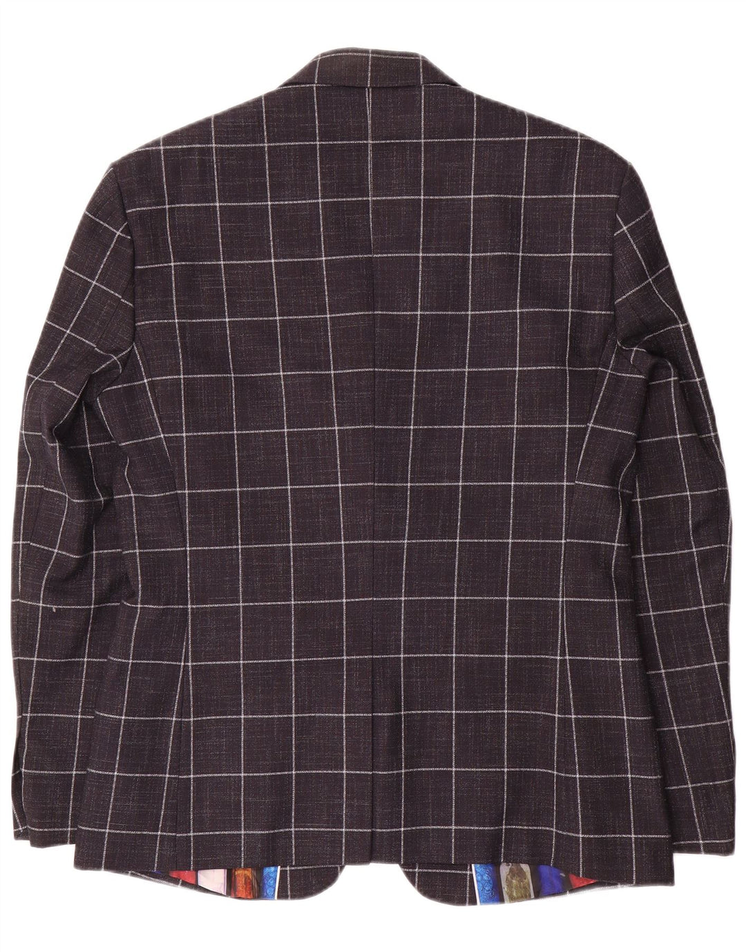 Jachetă pentru bărbați Cavani, cu 2 nasturi, UK 42 XL, poliester cu carouri bleumarin