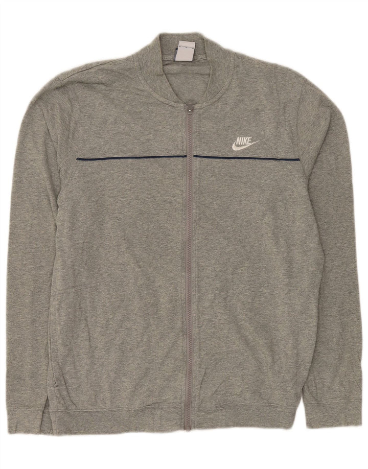 Jachetă de trening NIKE pentru bărbați, bumbac, gri mediu