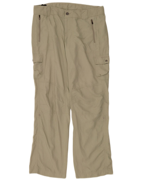 Columbia Womens Regular Cargo Trousers US 12 Large W36 L32 Khaki Nylon