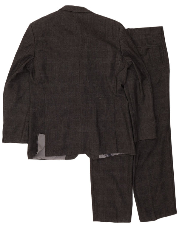 Hugo Boss Costum bărbătesc 2 piese EU 54 2XL W38 L31 Lână gri cu carouri