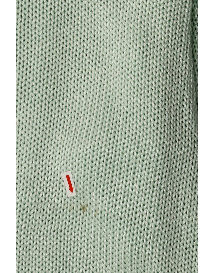 BLUHMOD Womens Crew Neck Jumper Sweater EU 42 Large Green Cotton