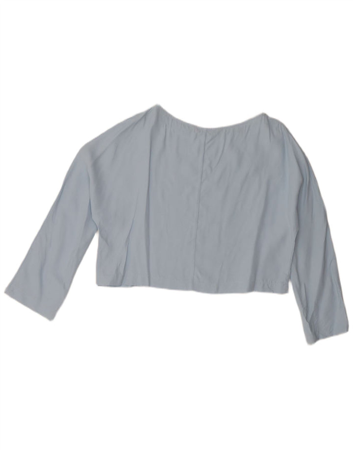 Bluză Crop Top Femei Zara UK 14 Mare Albastru Viscoză