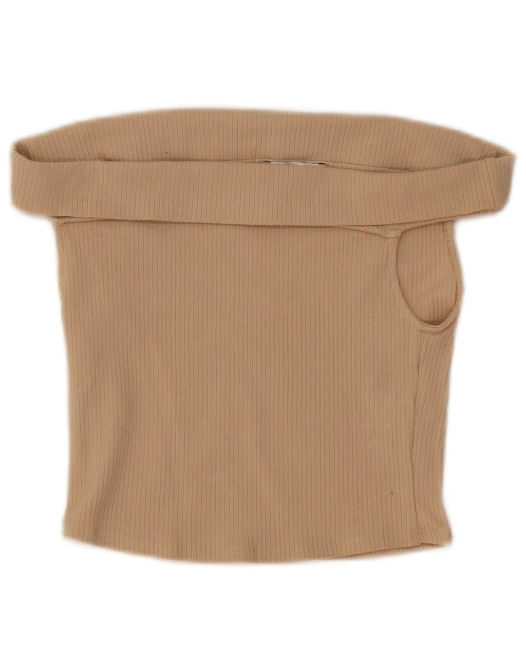 Top cu umeri decupați pentru femei Zara UK 8 mic, bej, bumbac