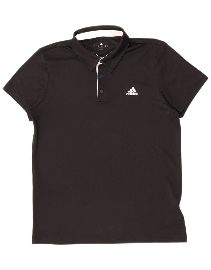 Tricou polo Adidas Climalite pentru bărbați, mare, negru, poliester