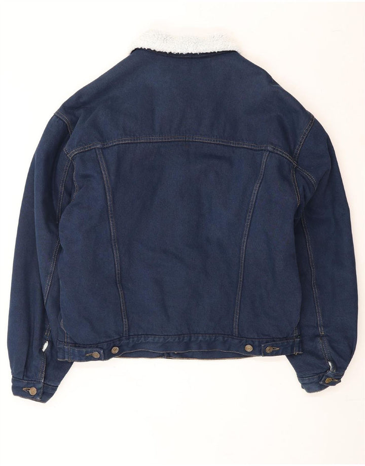 CARRERA Mens Sherpa Denim Jacket UK 42 XL Blue