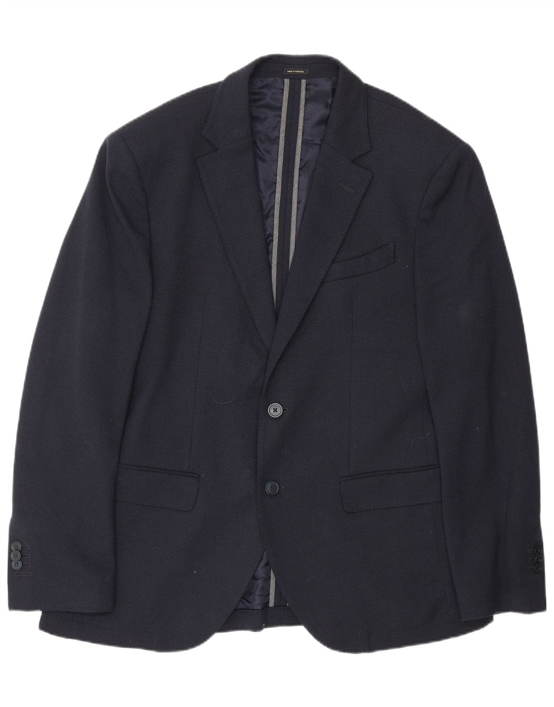 Massimo Dutti Jachetă pentru bărbați cu 2 nasturi UE 50 Lână medie albastru bleumarin