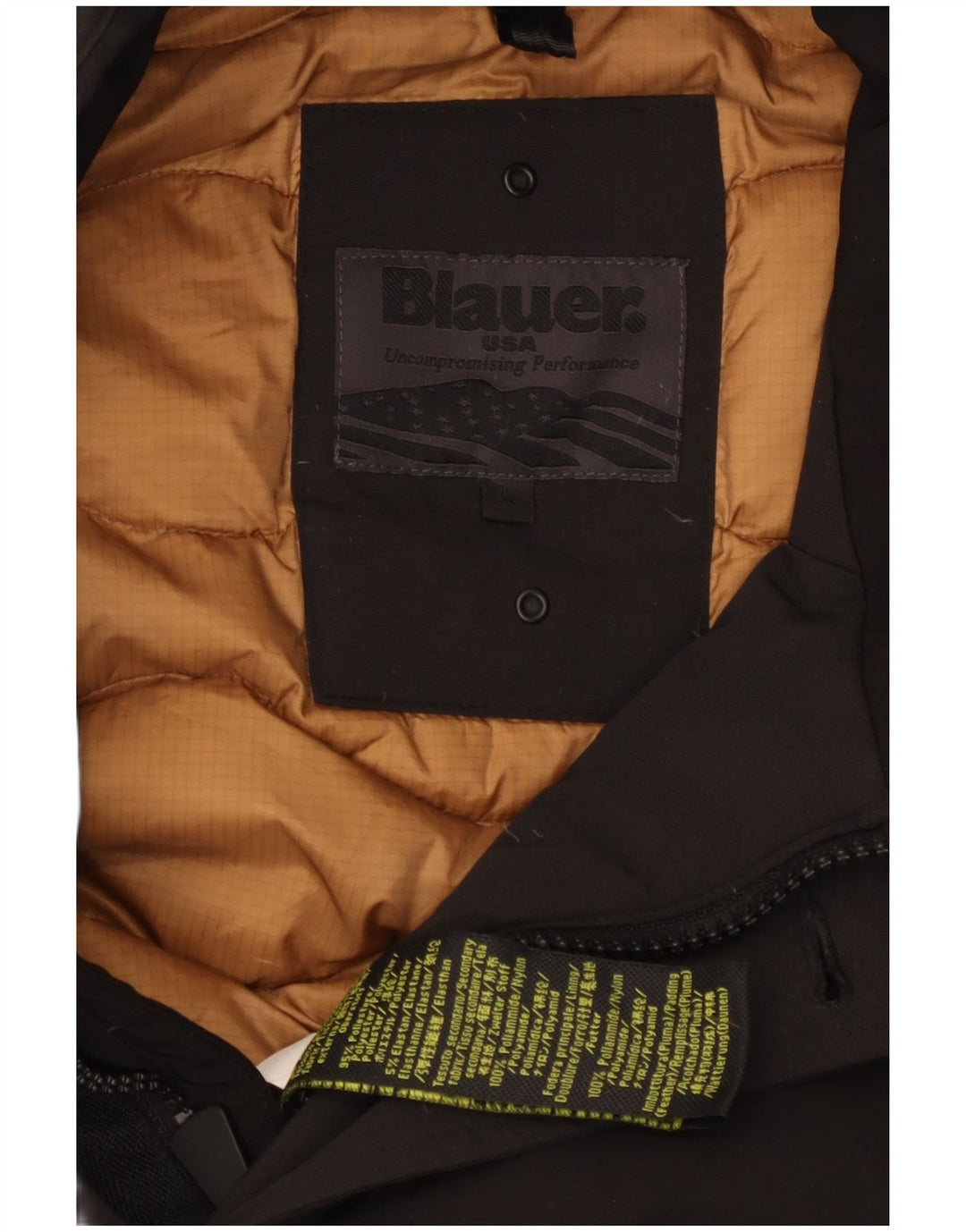 Jachetă căptușită pentru bărbați Blauer UK 40, mare, negru, nailon