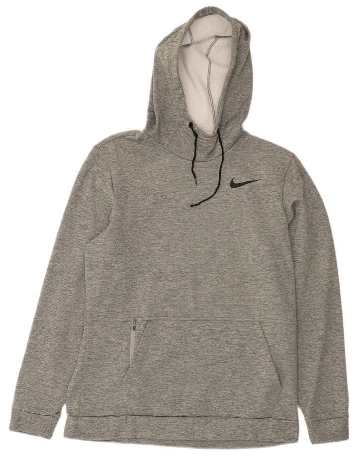 Pulover Nike Dri Fit Standard Fit, pentru bărbați, poliester cu pături, gri mediu