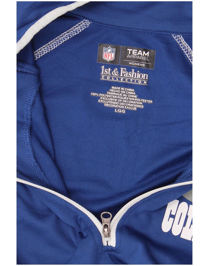 Top de trening NFL Colts, cu fermoar, cu gât, pentru femei, UK 16, mare, bleumarin