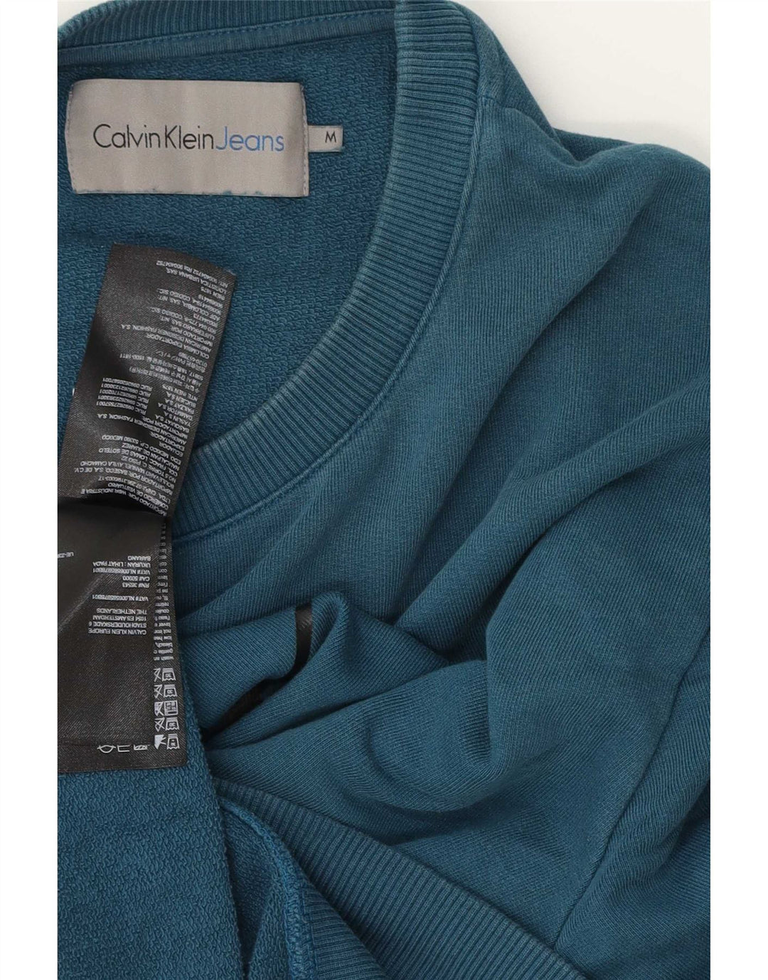Pulover Calvin Klein Jeans pentru bărbați cu grafică, bumbac albastru mediu