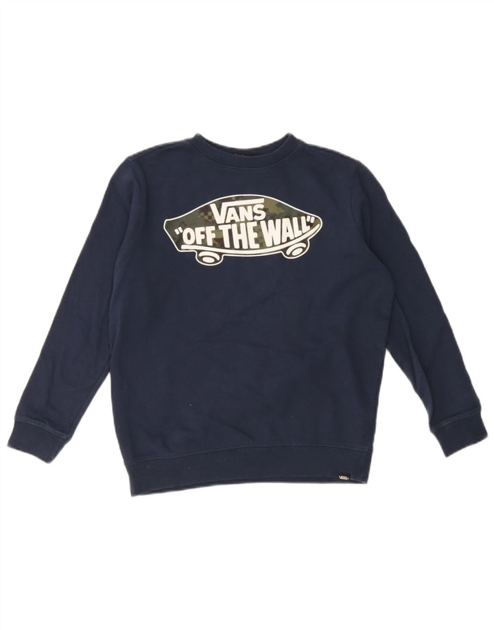 Vans Băieți Pulover Grafic Pulover 7-8 Ani Mic Bumbac Bleumarin