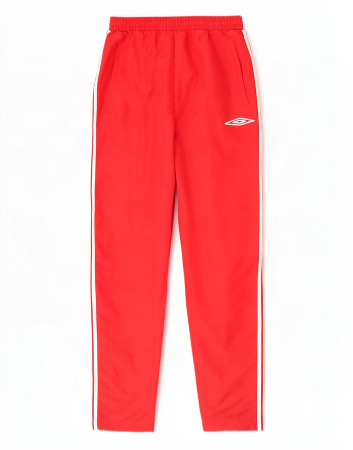 Pantaloni de trening Umbro pentru bărbați, roșu mediu, poliester color bloc
