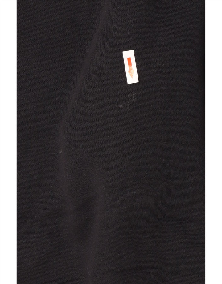 Hanorac Nike pentru bărbați, cu tăiere lejeră, pulover mic, negru, bumbac