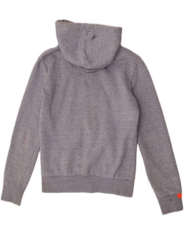 Pulover Superdry pentru bărbați, cu fermoar, bumbac, gri mic