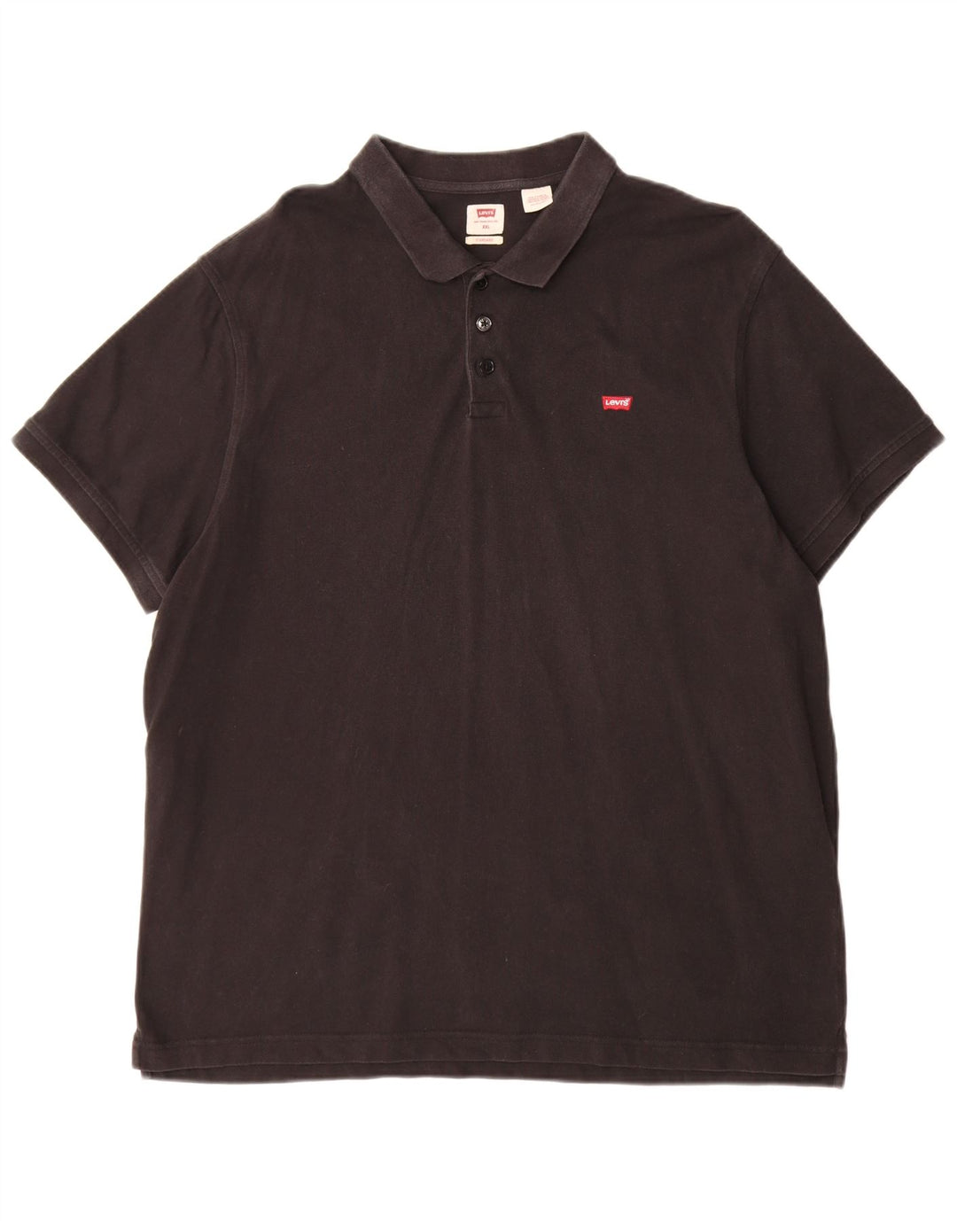 Tricou polo standard pentru bărbați Levi's 2XL, bumbac negru