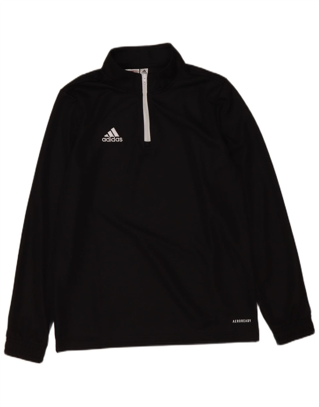 Adidas Boys Aeroready Zip Neck Pullover Trening Top 11-12 ani negru