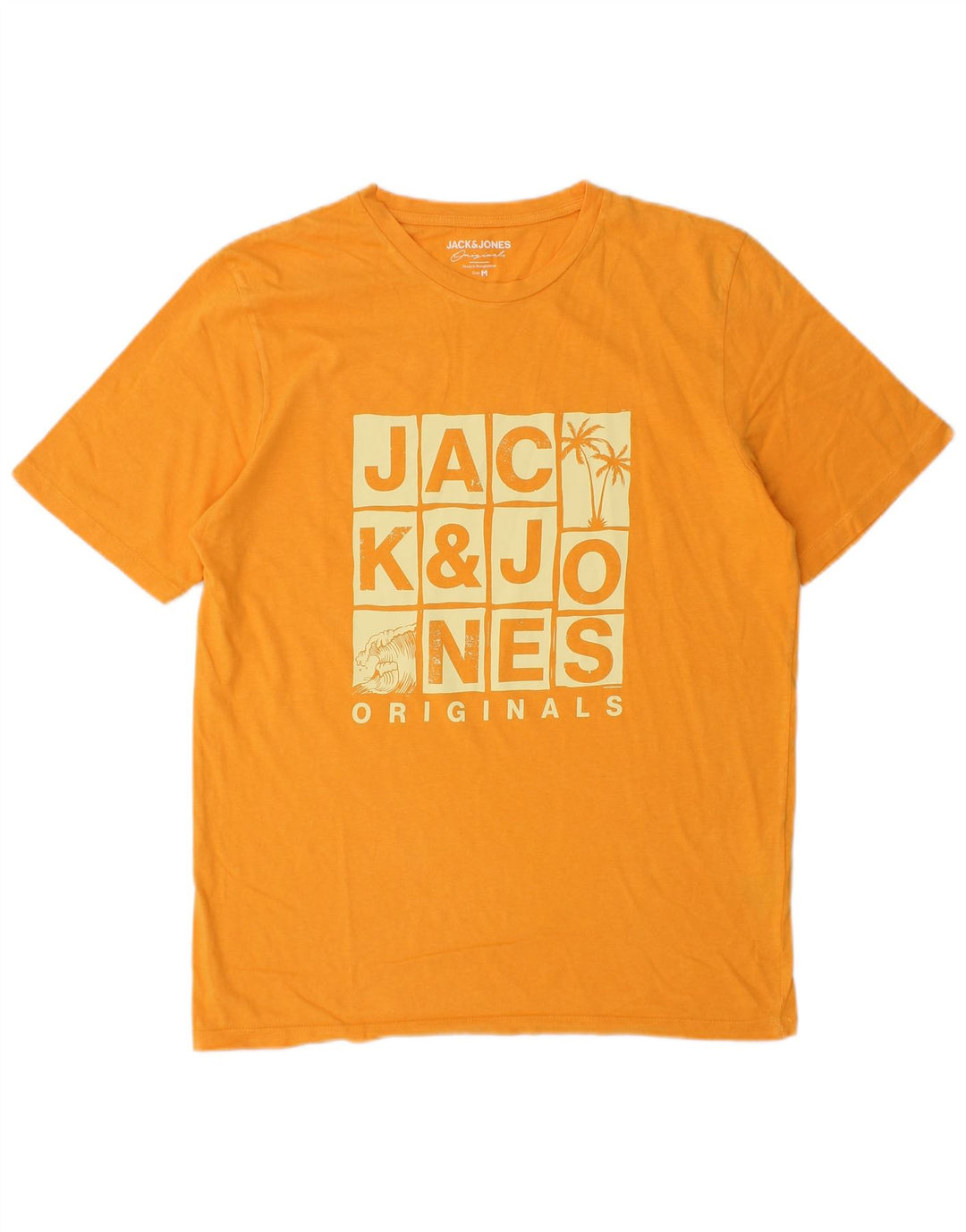 Tricou grafic Jack & Jones pentru bărbați Top din bumbac portocaliu mediu