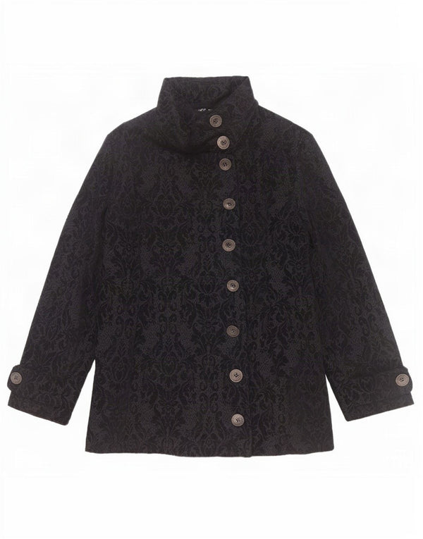 Pardesiu grafic pentru femei Desigual EU 44 XL Negru Floral