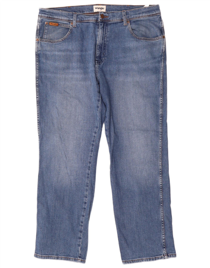 Blugi drepte pentru bărbați Wrangler Texas W38 L30 Bumbac albastru