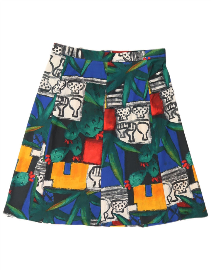 Fusta A-Line pentru femei VINTAGE IT 46 Large W32 Multicolor