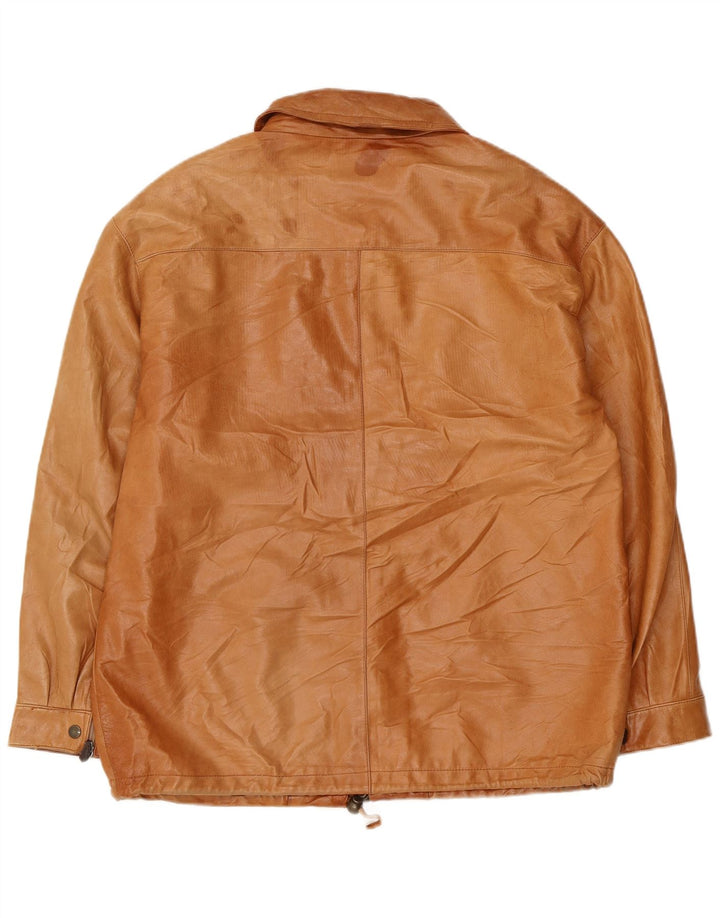 Jachetă de piele vintage pentru bărbați UK 38 Medium Beige Piele