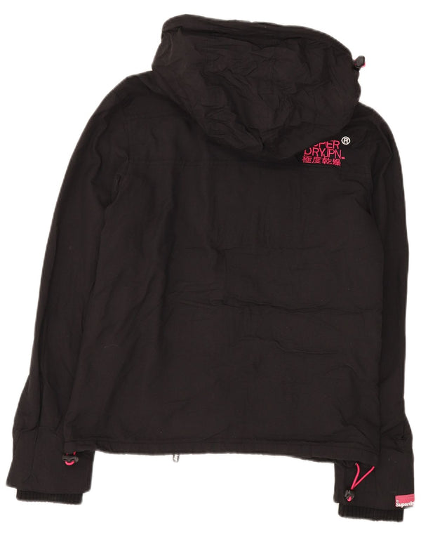 Jachetă Windbreaker cu glugă pentru femei SUPERDRY UK 14 Medium Black
