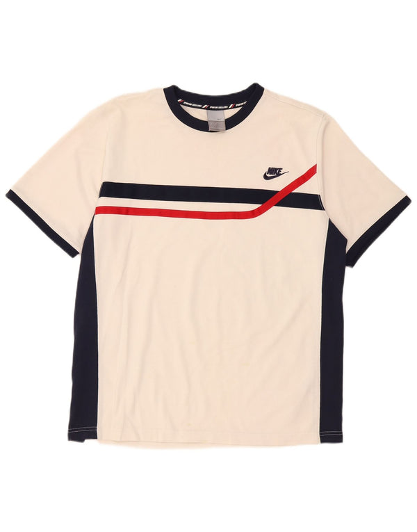 Tricou pentru bărbați Nike Top UK 42/44, mare, alb, din bumbac color bloc