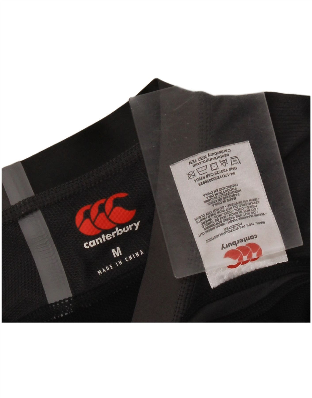 Tricou grafic pentru bărbați Canterbury Top Mediu Negru Poliester Bloc de culoare