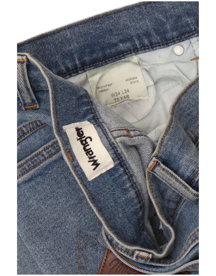 Blugi drepte pentru bărbați Wrangler Texas W34 L34 albastru
