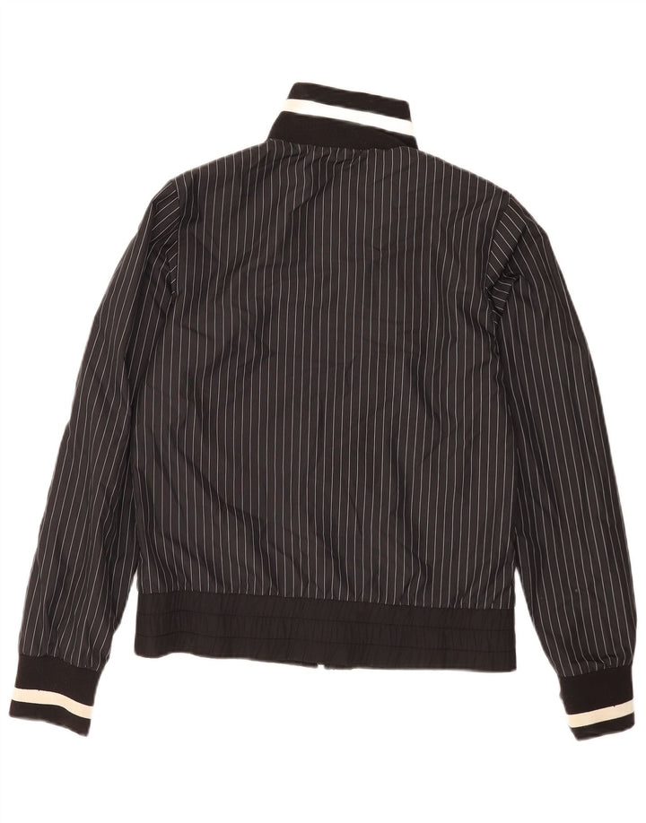 Jachetă de top pentru trening Nike pentru femei UK 10/12 Poliester cu dungi negre medii