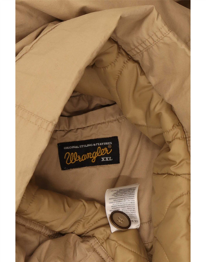 Jachetă parka cu glugă Wrangler pentru bărbați UK 44 2XL Bej Poliamidă