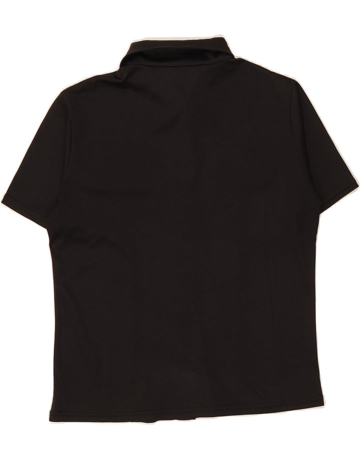 LORSAY Womens Short Sleeve Shirt UK 12 Medium Black Vintage Lorsay and Second-Hand Lorsay from Messina Hembry 