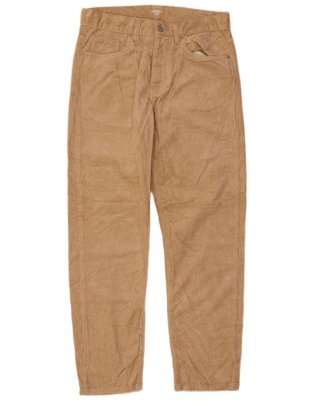 CARHARTT Pantaloni subțiri din catifea pentru bărbați W30 L29, bumbac bej