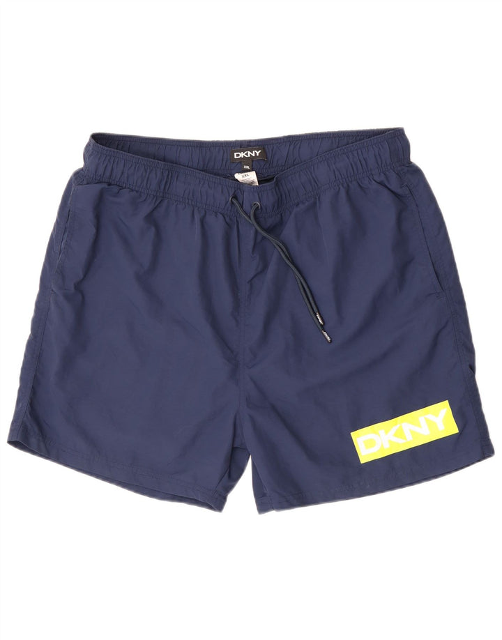 Pantaloni scurți de înot grafic pentru bărbați Dkny 2XL poliamidă bleumarin